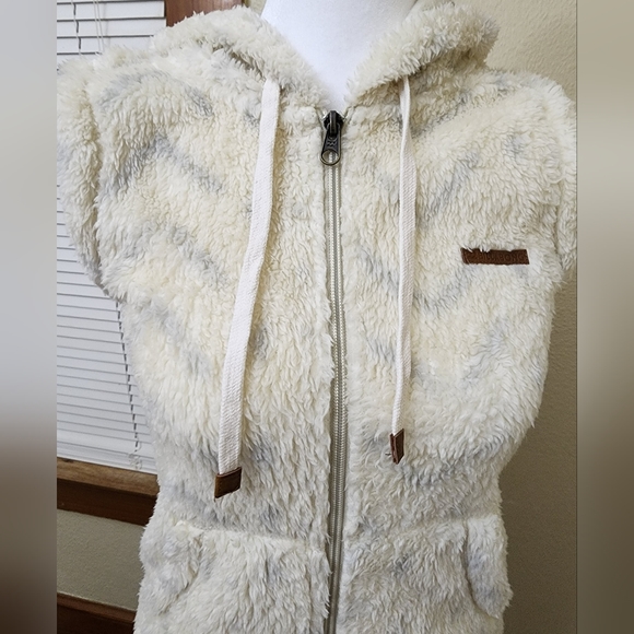 LIKE NEW! Billabong from Buckle Side By Side Zip Up Hooded Vest ~Size S~ - Picture 9 of 13
